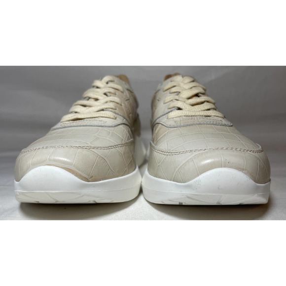 Anthropologie Sn Anthro Dad Sneaker Beige Croc Embossed Sneakers Size 8 NIB - Picture 5 of 7